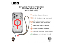 Ốp Lưng iPhone 17 Series UAG Pathfinder Clear (Kèm Dây Đeo) - Hàng Táo Tám