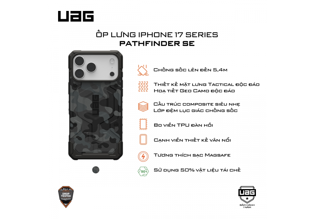 Ốp Lưng iPhone 17 Series UAG Pathfinder SE - Hàng Táo Tám