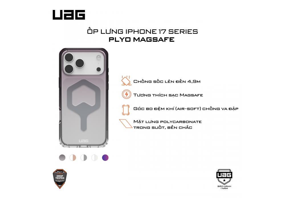 Ốp Lưng iPhone 17 Series UAG Plyo - Hàng Táo Tám