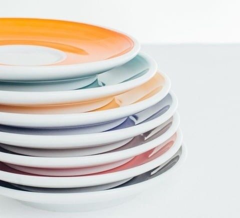 Đĩa sứ Ancap espresso vẽ tay