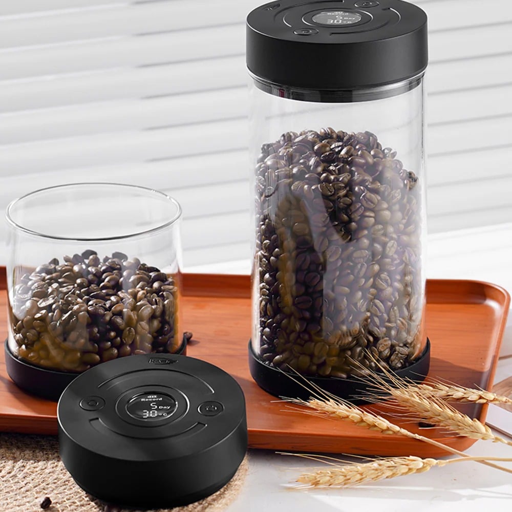 Hũ thủy tinh đựng cà phê chân không IKAPE Vacuum Bean Storage Tank – Hộp bảo quản cà phê bằng pin sạc | Chính hãng tại Tám Táo