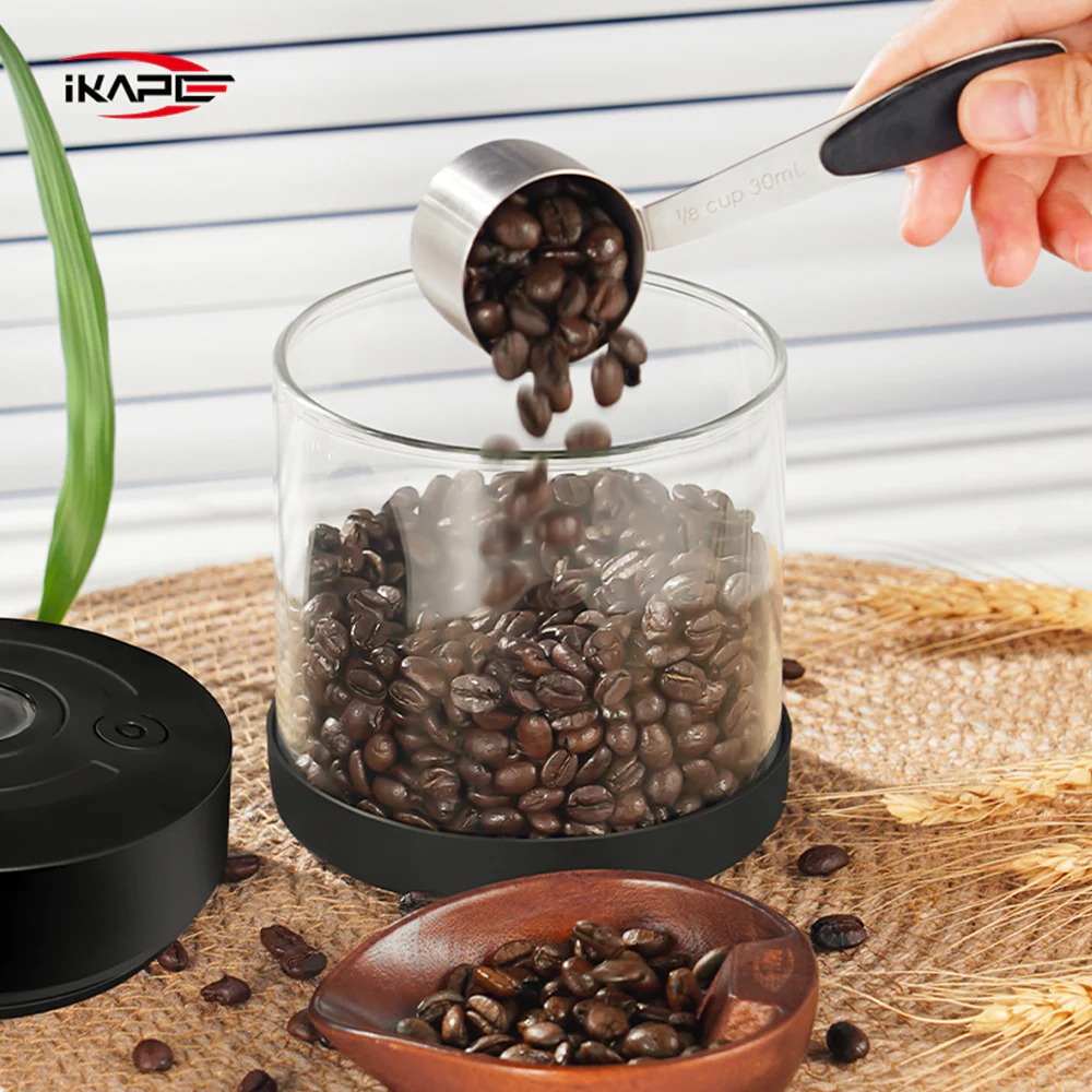 Hũ thủy tinh đựng cà phê chân không IKAPE Vacuum Bean Storage Tank – Hộp bảo quản cà phê bằng pin sạc | Chính hãng tại Tám Táo