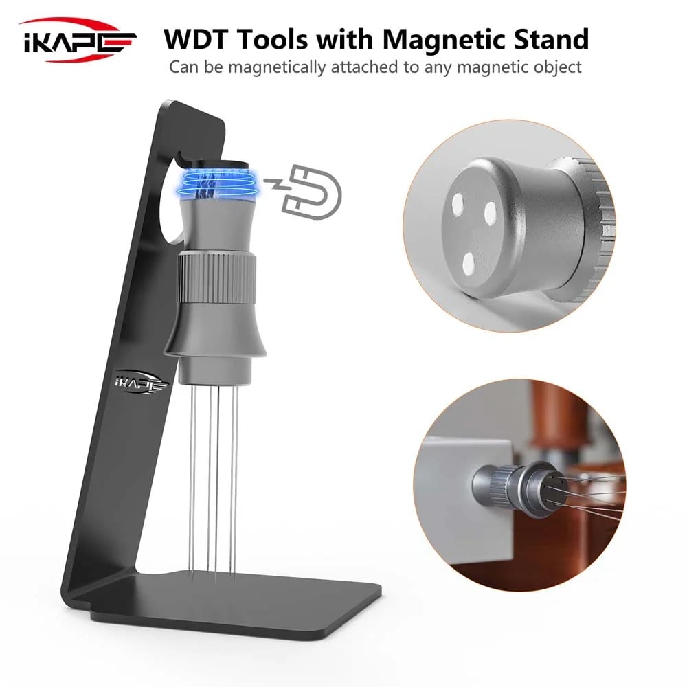 Dụng cụ khuấy bột cà phê IKAPE Espresso WDT Tool – Adjustable Espresso Stirrer kèm đế nam châm | Chính hãng tại Tám Táo