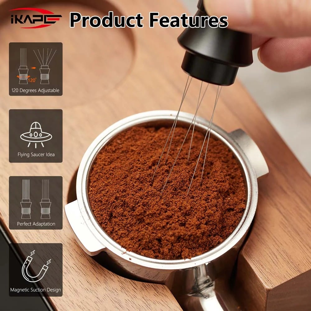 Dụng cụ khuấy bột cà phê IKAPE Espresso WDT Tool – Adjustable Espresso Stirrer kèm đế nam châm | Chính hãng tại Tám Táo