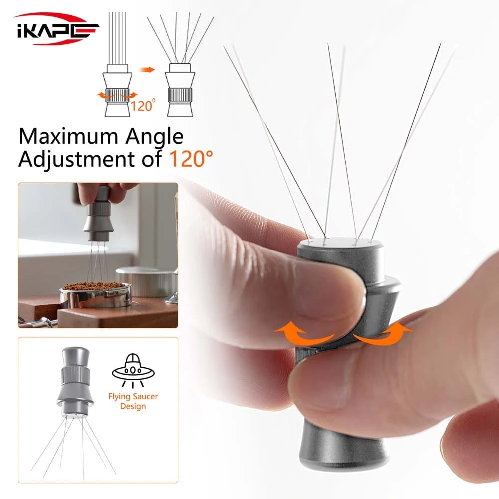 Dụng cụ khuấy bột cà phê IKAPE Espresso WDT Tool – Adjustable Espresso Stirrer kèm đế nam châm | Chính hãng tại Tám Táo