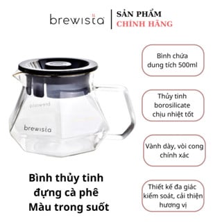 Bình Server Brewista X-Series 400ml – Bình Đựng Cà Phê Pour Over Thủy Tinh Chịu Nhiệt Chính Hãng