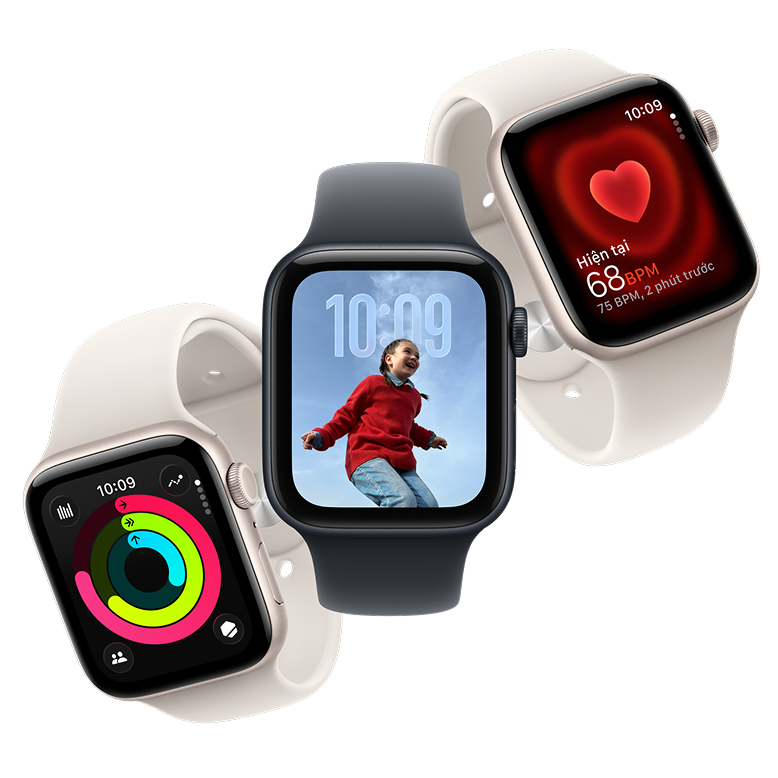 Đồng hồ thông minh Apple Watch SE 3 2025 - GPS - Vỏ Nhôm Dây Cao Su - Hàng Táo Tám