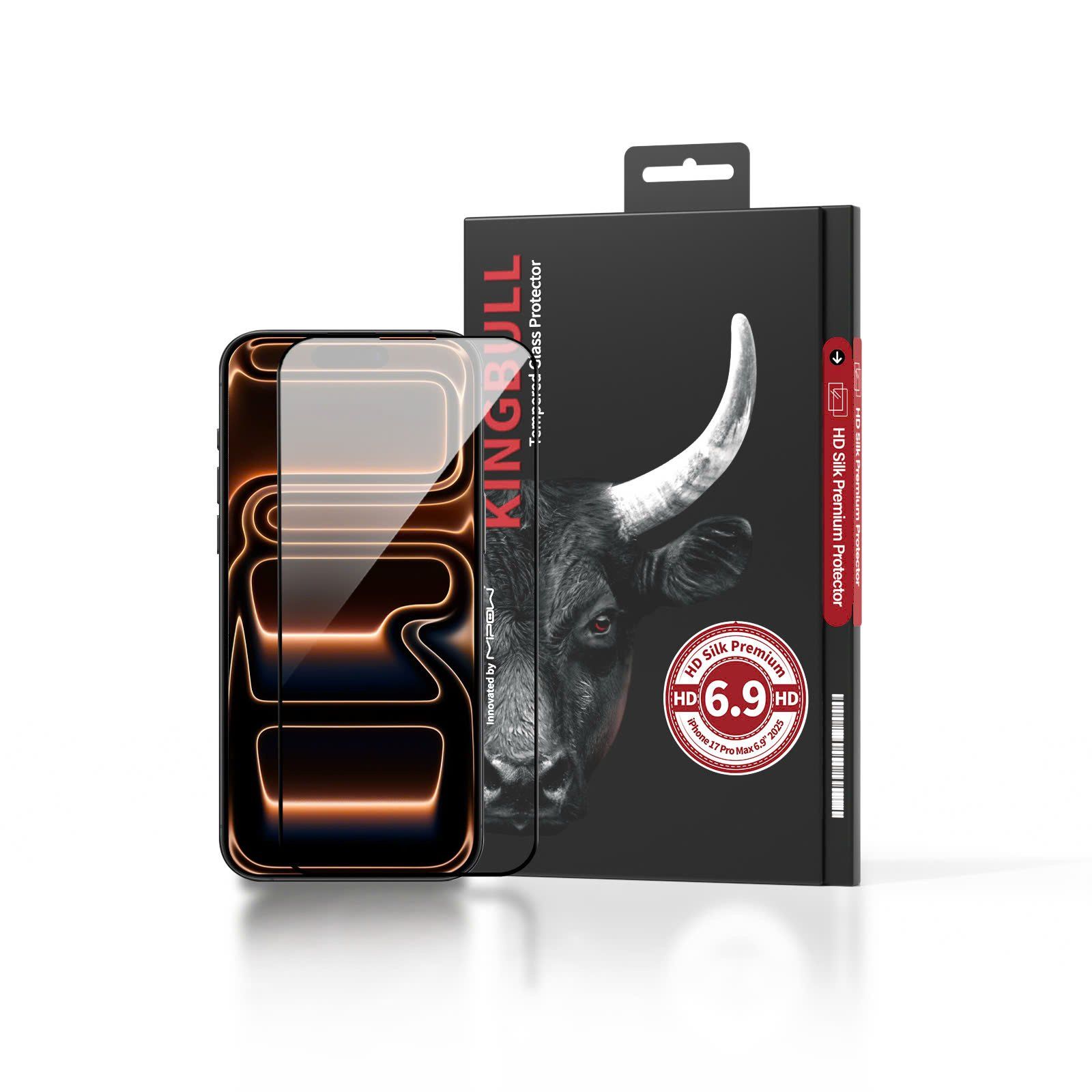 Kính Cường Lực Trong Suốt Mipow Kingbull HD Silk Premium iPhone 17 Series