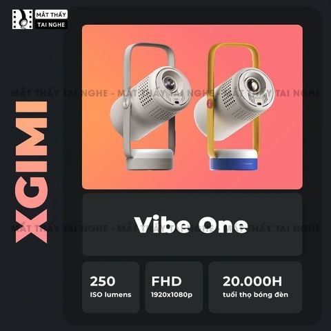 Xgimi Vibe One - Máy chiếu di động thông minh tích hợp Google TV và Netflix chính chủ, sử dụng công nghệ LED LCD, độ sáng 250 ISO lumens, độ phân giải chuẩn Full HD cho hình ảnh và màu sắc cực đẹp