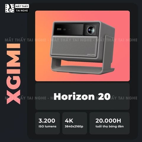 Xgimi Horizon 20 - Máy chiếu 4K thông minh tích hợp Google TV, sử dụng công nghệ RGB Triple Laser, độ phân giải chuẩn 4K UHD, độ sáng 3200 ISO Lumens, đạt chứng nhận IMAX Enhanced & Dolby Vision và tích hợp loa Harman Kardon
