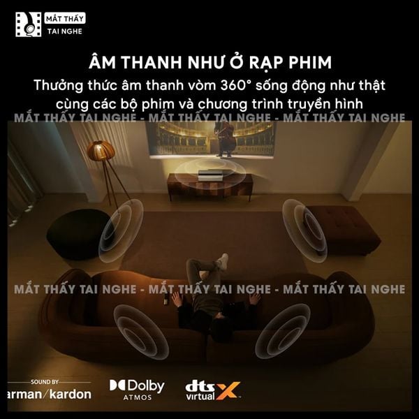 Xgimi Aura 2 New - Máy chiếu siêu gần 4K thông minh tích hợp Google TV, sử dụng công nghệ Dual Light 2.0, đạt chứng nhận IMAX Enhanced, độ phân giải chuẩn 4K UHD, độ sáng 2300 ISO Lumens, loa Harman Kardon và Dolby Vision