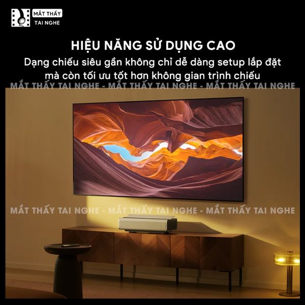 Xgimi Aura 2 New - Máy chiếu siêu gần 4K thông minh tích hợp Google TV, sử dụng công nghệ Dual Light 2.0, đạt chứng nhận IMAX Enhanced, độ phân giải chuẩn 4K UHD, độ sáng 2300 ISO Lumens, loa Harman Kardon và Dolby Vision