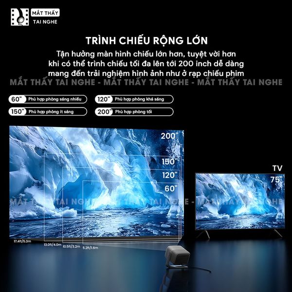 JMGO N1s 4K New 2026 - Máy chiếu thông minh tích hợp Google TV và hỗ trợ Netflix chính chủ, độ phân giải 4K UHD 3840x2160p, độ sáng 1.700 ISO lumens