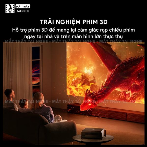 Xgimi Titan - Máy chiếu 4K chuyên nghiệp đầu tiên của Xgimi, sử dụng công nghệ Laser kép cao cấp, độ phân giải chuẩn 4K UHD, độ sáng 5000 ISO Lumens, tương phản 5.000.000:1, đạt chứng nhận IMAX Enhanced & Dolby Vision và tích hợp loa Harman Kardon