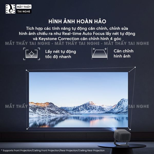 JMGO N1s 4K New 2026 - Máy chiếu thông minh tích hợp Google TV và hỗ trợ Netflix chính chủ, độ phân giải 4K UHD 3840x2160p, độ sáng 1.700 ISO lumens