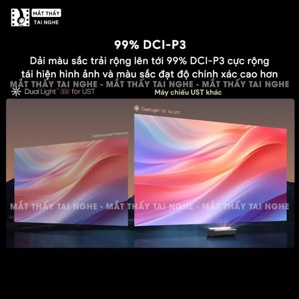 Xgimi Aura 2 New - Máy chiếu siêu gần 4K thông minh tích hợp Google TV, sử dụng công nghệ Dual Light 2.0, đạt chứng nhận IMAX Enhanced, độ phân giải chuẩn 4K UHD, độ sáng 2300 ISO Lumens, loa Harman Kardon và Dolby Vision
