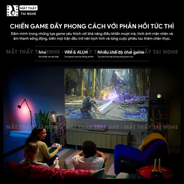XGIMI MIRA - Máy chiếu siêu gần 4K thông minh tích hợp Google TV, sử dụng công nghệ RGB Triple Laser, độ phân giải chuẩn 4K UHD, độ sáng 2000 ISO Lumens và tích hợp loa Harman Kardon