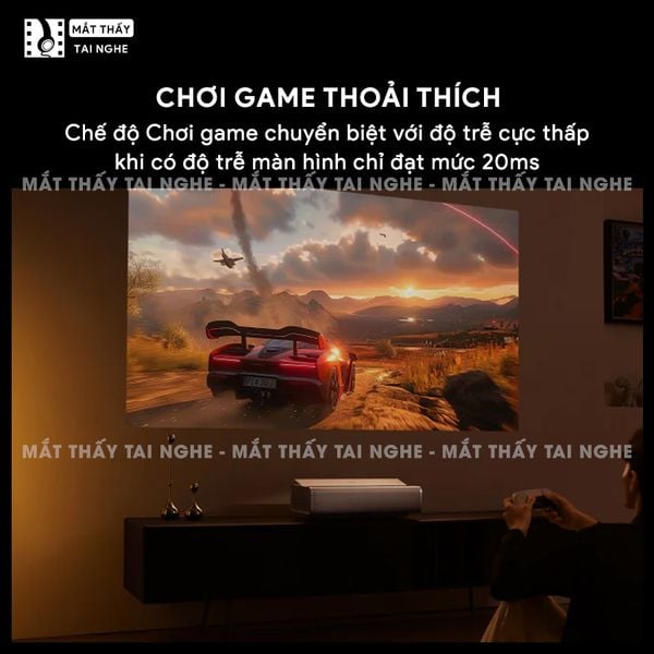 Xgimi Aura 2 New - Máy chiếu siêu gần 4K thông minh tích hợp Google TV, sử dụng công nghệ Dual Light 2.0, đạt chứng nhận IMAX Enhanced, độ phân giải chuẩn 4K UHD, độ sáng 2300 ISO Lumens, loa Harman Kardon và Dolby Vision