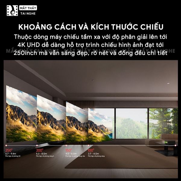 Xgimi Titan - Máy chiếu 4K chuyên nghiệp đầu tiên của Xgimi, sử dụng công nghệ Laser kép cao cấp, độ phân giải chuẩn 4K UHD, độ sáng 5000 ISO Lumens, tương phản 5.000.000:1, đạt chứng nhận IMAX Enhanced & Dolby Vision và tích hợp loa Harman Kardon