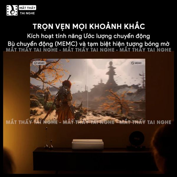 Xgimi Aura 2 New - Máy chiếu siêu gần 4K thông minh tích hợp Google TV, sử dụng công nghệ Dual Light 2.0, đạt chứng nhận IMAX Enhanced, độ phân giải chuẩn 4K UHD, độ sáng 2300 ISO Lumens, loa Harman Kardon và Dolby Vision