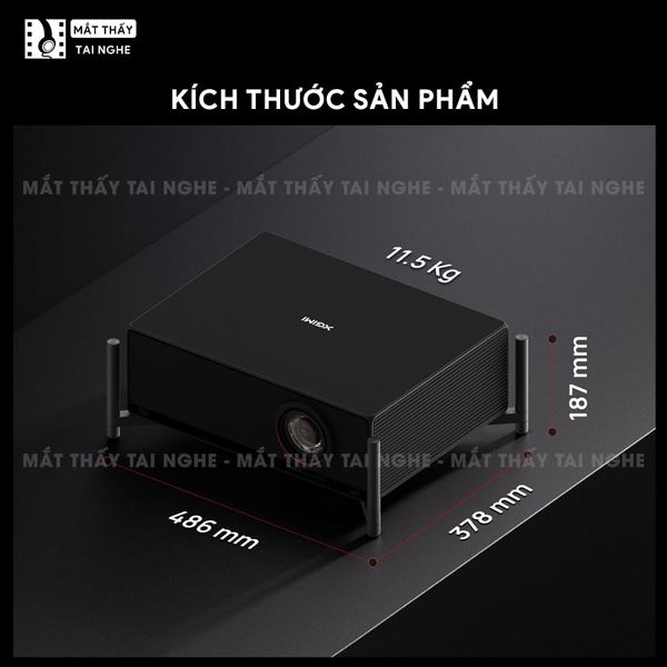 Xgimi Titan - Máy chiếu 4K chuyên nghiệp đầu tiên của Xgimi, sử dụng công nghệ Laser kép cao cấp, độ phân giải chuẩn 4K UHD, độ sáng 5000 ISO Lumens, tương phản 5.000.000:1, đạt chứng nhận IMAX Enhanced & Dolby Vision và tích hợp loa Harman Kardon