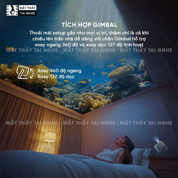 JMGO N1s 4K New 2026 - Máy chiếu thông minh tích hợp Google TV và hỗ trợ Netflix chính chủ, độ phân giải 4K UHD 3840x2160p, độ sáng 1.700 ISO lumens