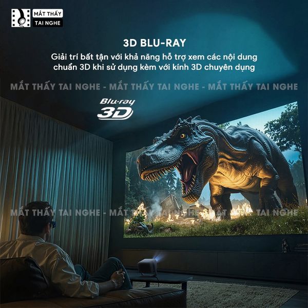 JMGO N1s 4K New 2026 - Máy chiếu thông minh tích hợp Google TV và hỗ trợ Netflix chính chủ, độ phân giải 4K UHD 3840x2160p, độ sáng 1.700 ISO lumens