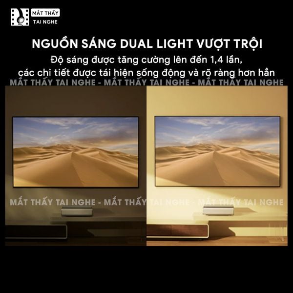 Xgimi Aura 2 New - Máy chiếu siêu gần 4K thông minh tích hợp Google TV, sử dụng công nghệ Dual Light 2.0, đạt chứng nhận IMAX Enhanced, độ phân giải chuẩn 4K UHD, độ sáng 2300 ISO Lumens, loa Harman Kardon và Dolby Vision