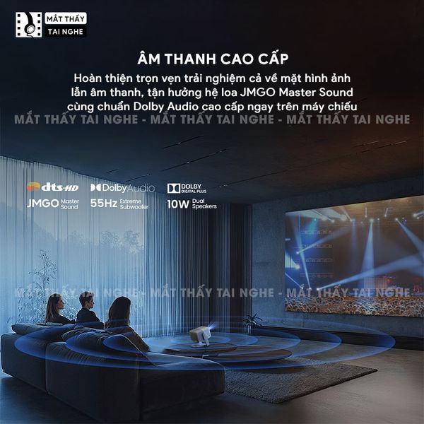JMGO N1s 4K New 2026 - Máy chiếu thông minh tích hợp Google TV và hỗ trợ Netflix chính chủ, độ phân giải 4K UHD 3840x2160p, độ sáng 1.700 ISO lumens