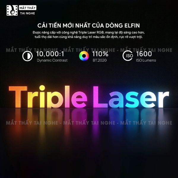 XGIMI Elfin Flip Laser - Máy chiếu thông minh tích hợp Google TV và Netflix chính chủ, sử dụng công nghệ DLP, độ sáng 1.600 ISO lumens, độ phân giải chuẩn Full HD cho hình ảnh và màu sắc cực đẹp