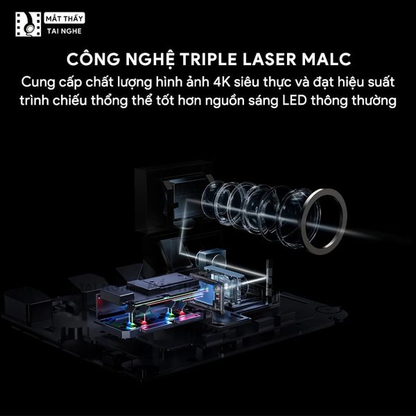 JMGO N1 Ultra Quốc tế - Máy chiếu thông minh tích hợp Android TV 11, độ phân giải 4K UHD 3840x2160p , độ sáng 4000 ansi lumens, tích hợp loa Dynaudio cao cấp