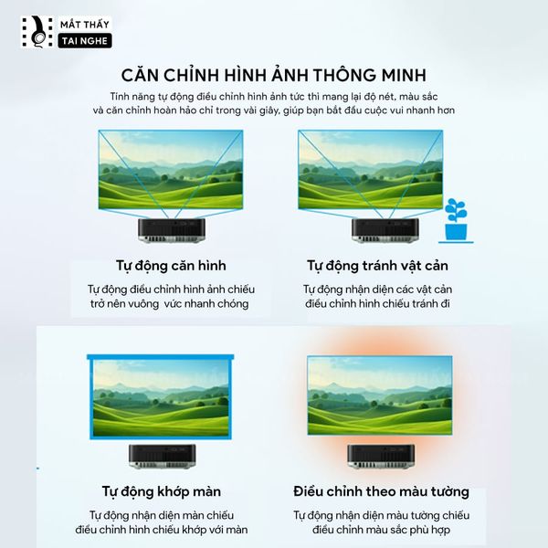 Epson EF-61 - Máy chiếu mini thông minh tích hợp Google TV, sử dụng công nghệ 3LCD độc quyền kết hợp nguồn sáng RGB-LED thế hệ mới, độ sáng 700 ISO lumens, độ phân giải chuẩn Full HD, tương phản 5.000.000:1 cho hình ảnh và màu sắc cực đẹp