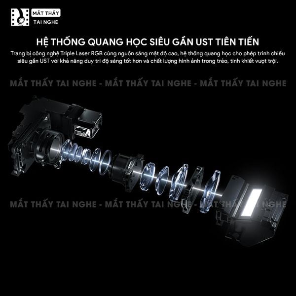 XGIMI MIRA - Máy chiếu siêu gần 4K thông minh tích hợp Google TV, sử dụng công nghệ RGB Triple Laser, độ phân giải chuẩn 4K UHD, độ sáng 2000 ISO Lumens và tích hợp loa Harman Kardon