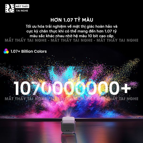 JMGO N1s 4K New 2026 - Máy chiếu thông minh tích hợp Google TV và hỗ trợ Netflix chính chủ, độ phân giải 4K UHD 3840x2160p, độ sáng 1.700 ISO lumens