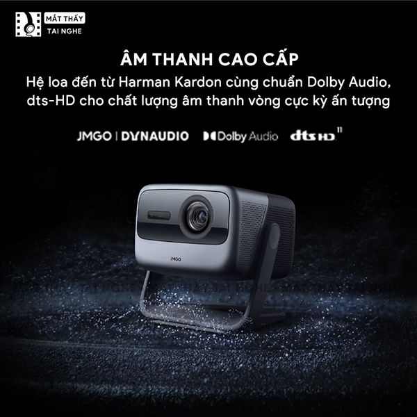 JMGO N1 Ultra Quốc tế - Máy chiếu thông minh tích hợp Android TV 11, độ phân giải 4K UHD 3840x2160p , độ sáng 4000 ansi lumens, tích hợp loa Dynaudio cao cấp