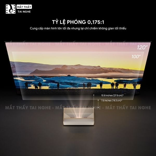 XGIMI MIRA - Máy chiếu siêu gần 4K thông minh tích hợp Google TV, sử dụng công nghệ RGB Triple Laser, độ phân giải chuẩn 4K UHD, độ sáng 2000 ISO Lumens và tích hợp loa Harman Kardon
