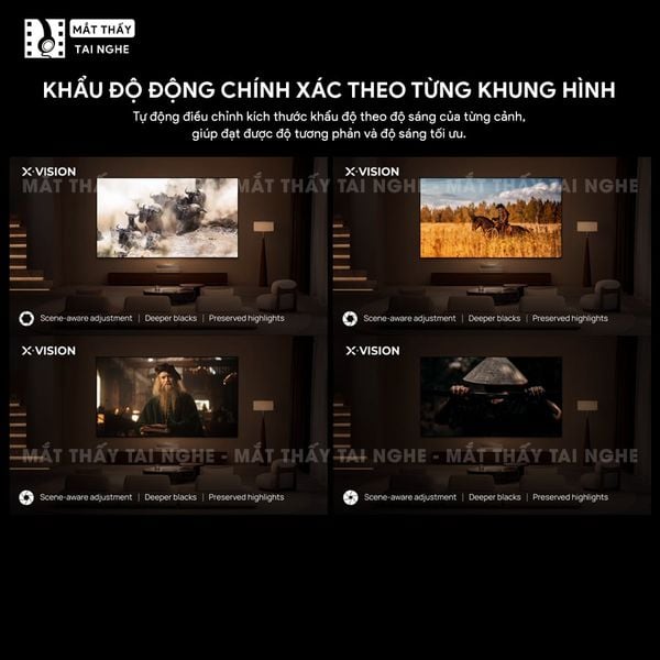 XGIMI Aura 3 Max - Máy chiếu siêu gần 4K thông minh tích hợp Google TV, sử dụng công nghệ RGB Triple-Laser, đạt chứng nhận IMAX Enhanced, độ phân giải chuẩn 4K UHD, độ sáng 5700 ISO Lumens, loa Harman Kardon và Dolby Vision