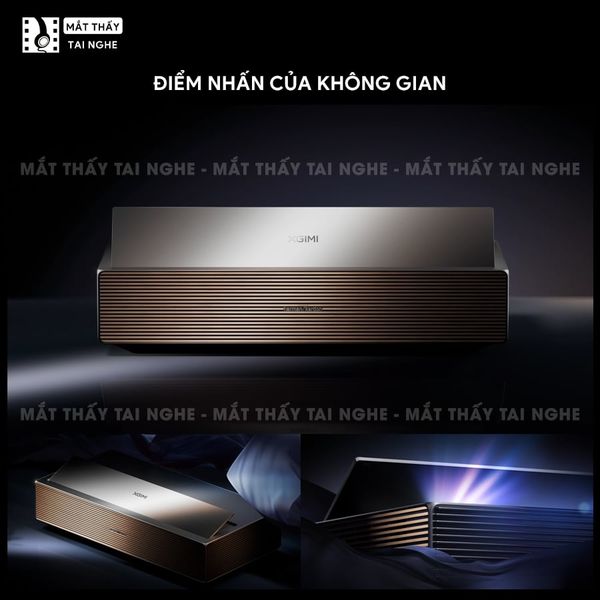 XGIMI Aura 3 Max - Máy chiếu siêu gần 4K thông minh tích hợp Google TV, sử dụng công nghệ RGB Triple-Laser, đạt chứng nhận IMAX Enhanced, độ phân giải chuẩn 4K UHD, độ sáng 5700 ISO Lumens, loa Harman Kardon và Dolby Vision