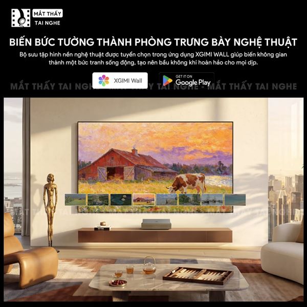XGIMI Aura 3 Max - Máy chiếu siêu gần 4K thông minh tích hợp Google TV, sử dụng công nghệ RGB Triple-Laser, đạt chứng nhận IMAX Enhanced, độ phân giải chuẩn 4K UHD, độ sáng 5700 ISO Lumens, loa Harman Kardon và Dolby Vision