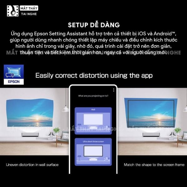 Epson Lifestudio Grand EH-LS670 - Máy chiếu siêu gần 4K thông minh tích hợp Google TV và Netflix chính chủ, độ phân giải chuẩn 4K UHD 3840x2160p, độ sáng 3.600 lumen, tương phản siêu cao 5.000.000:1