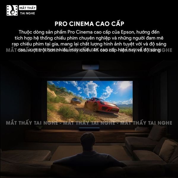 Epson EH-LS9000 - Máy chiếu chuyên dụng cho home cinema cao cấp, sử dụng công nghệ 3LCD độc quyền kết hợp nguồn sáng Laser tiên tiến, độ sáng 2.200 ansi lumesn, độ phân giải 4K UHD và tương phản cực cao 2.500.000:1