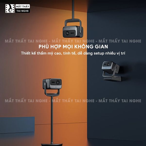 JMGO N1s Pro 4K Quốc tế - Máy chiếu thông minh tích hợp Google TV và hỗ trợ Netflix chính chủ, độ phân giải 4K UHD 3840x2160p, độ sáng 2.400 Ansi lumens