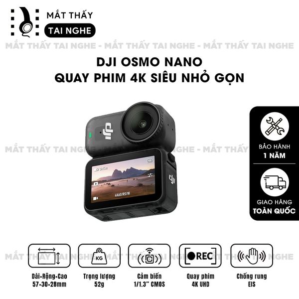 DJI Osmo Nano - Camera siêu nhỏ gọn, Quay phim 4K UHD và Chống rung mượt mà