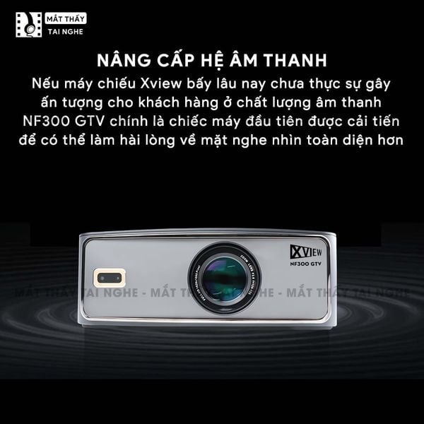 Xview NF300 GTV - Máy chiếu LED LCD sáng nhất hiện nay, độ sáng lên đến 1.800 ansi, phân giải thực chuẩn Full HD 1080p, hỗ trợ hệ điều hành Google TV mượt mà và bản quyền Netflix chính chủ