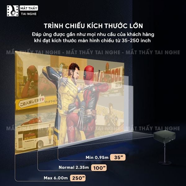 Xview NF300 GTV - Máy chiếu LED LCD sáng nhất hiện nay, độ sáng lên đến 1.800 ansi, phân giải thực chuẩn Full HD 1080p, hỗ trợ hệ điều hành Google TV mượt mà và chứng chỉ xem Netflix