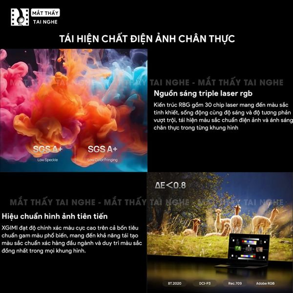 XGIMI Titan Noir - Máy chiếu 4K thông minh cao cấp, tích hợp Google TV, sử dụng công nghệ RGB Triple Laser, độ phân giải chuẩn 4K UHD, độ sáng 4.800 ISO Lumens, đạt chứng nhận IMAX Enhanced & Dolby Vision và tích hợp loa Harman Kardon