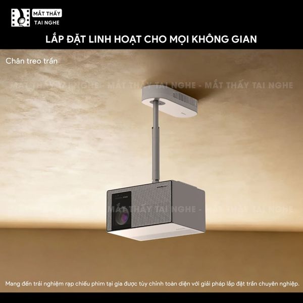 XGIMI Titan Noir - Máy chiếu 4K thông minh cao cấp, tích hợp Google TV, sử dụng công nghệ RGB Triple Laser, độ phân giải chuẩn 4K UHD, độ sáng 4.800 ISO Lumens, đạt chứng nhận IMAX Enhanced & Dolby Vision và tích hợp loa Harman Kardon