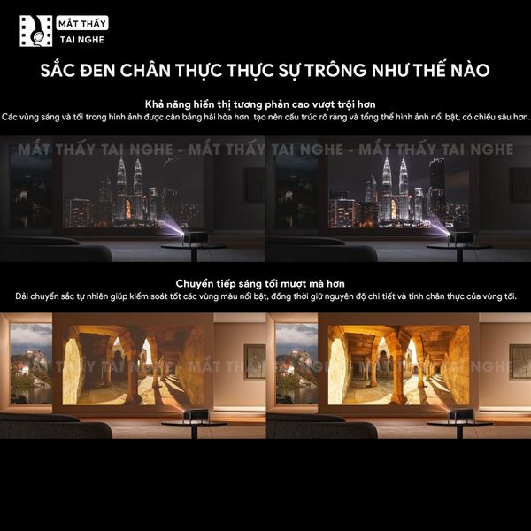 XGIMI Titan Noir - Máy chiếu 4K thông minh cao cấp, tích hợp Google TV, sử dụng công nghệ RGB Triple Laser, độ phân giải chuẩn 4K UHD, độ sáng 4.800 ISO Lumens, đạt chứng nhận IMAX Enhanced & Dolby Vision và tích hợp loa Harman Kardon