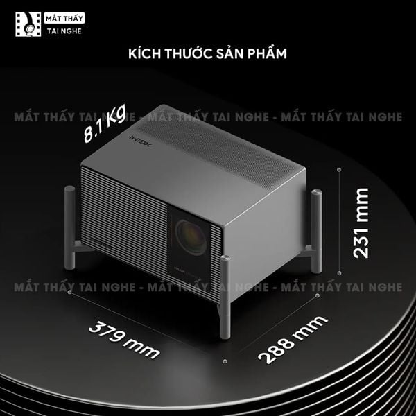 XGIMI Titan Noir Max - Máy chiếu 4K thông minh cao cấp, tích hợp Google TV, sử dụng công nghệ RGB Triple Laser, độ phân giải chuẩn 4K UHD, độ sáng 7.000 ISO Lumens, đạt chứng nhận IMAX Enhanced & Dolby Vision và tích hợp loa Harman Kardon