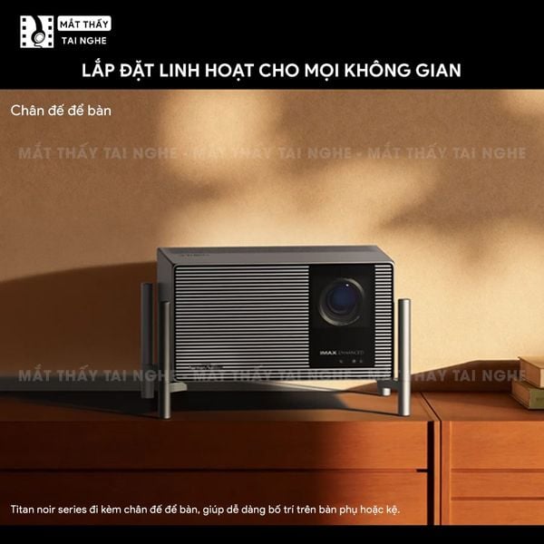 XGIMI Titan Noir Pro - Máy chiếu 4K thông minh cao cấp, tích hợp Google TV, sử dụng công nghệ RGB Triple Laser, độ phân giải chuẩn 4K UHD, độ sáng 6.000 ISO Lumens, đạt chứng nhận IMAX Enhanced & Dolby Vision và tích hợp loa Harman Kardon